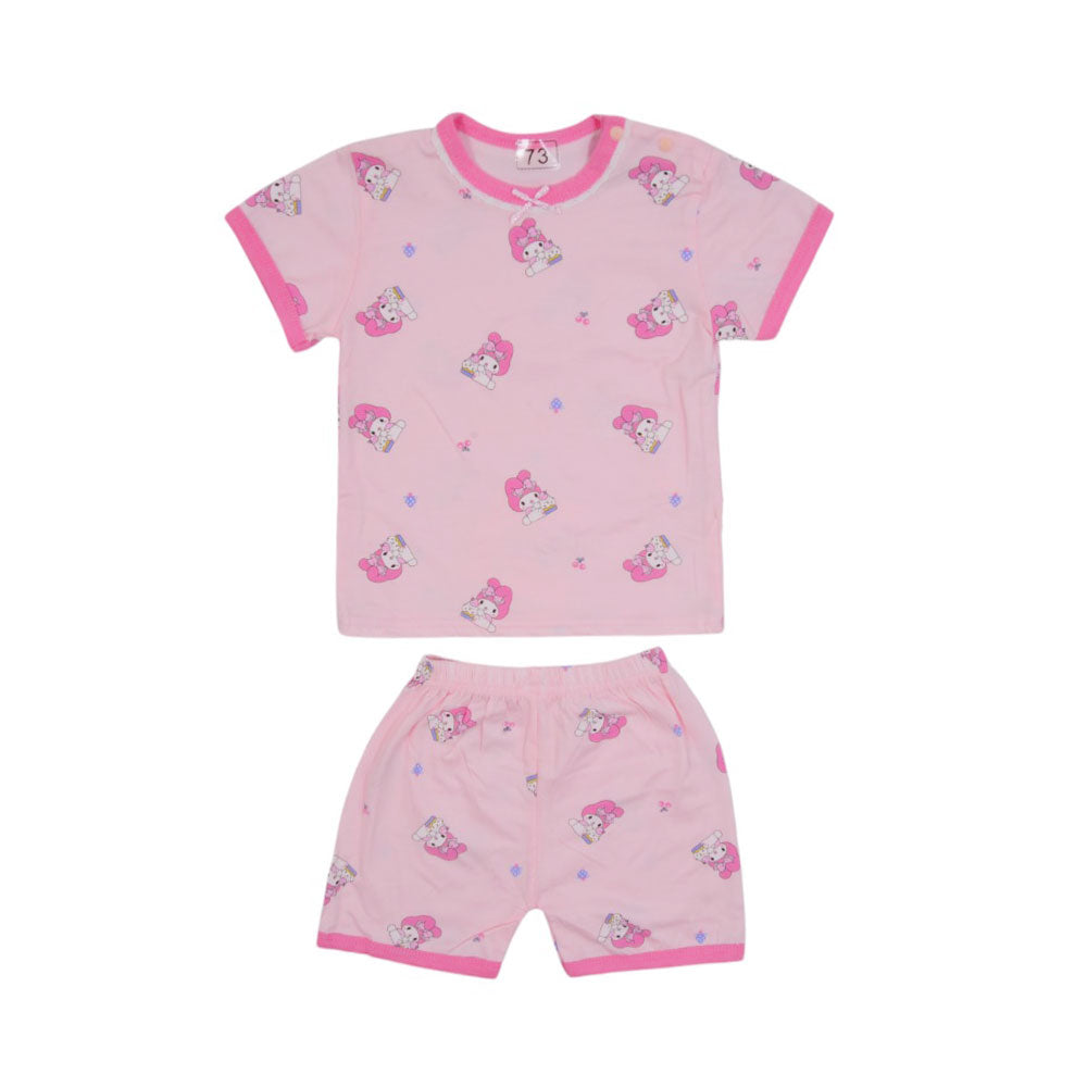 GIRLS S/S 2PC KNICKER SUIT MZS-25 3-6M E2 W.G