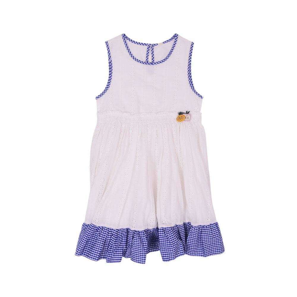 GIRLS S/L FROCK MZS-25 7-8 YEAR M1 W.G