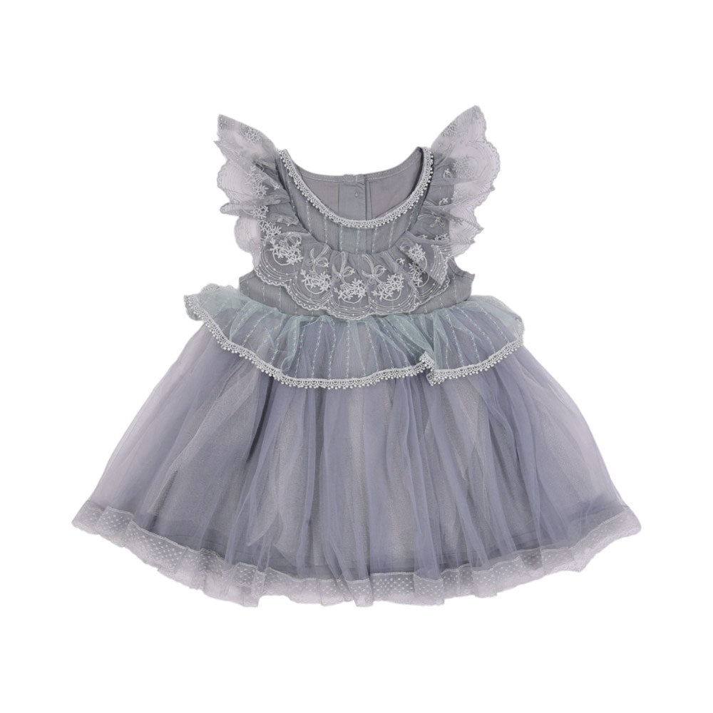 GIRLS S/L FANCY FROCK MZS-25 12-18M M3 W.G