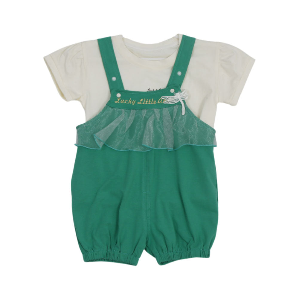 GIRLS S/S 2PC ROMPER MZS-25 3-6M AP017 W.G