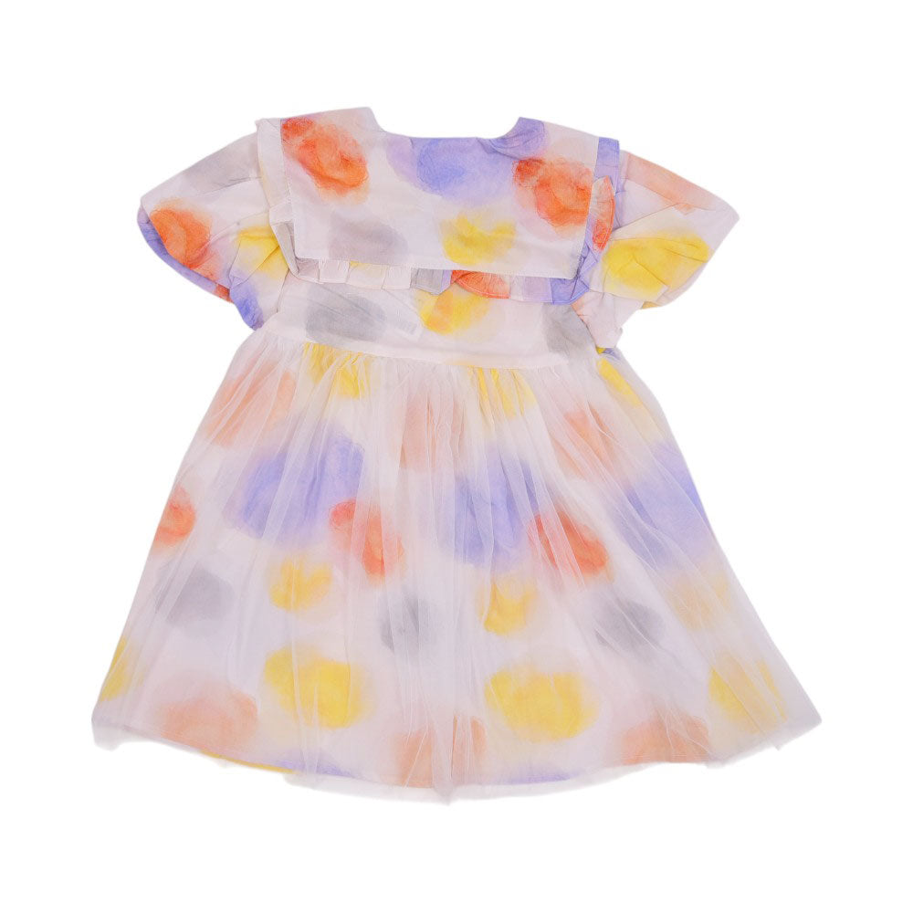 GIRLS S/S PRINTED FROCK MZS-25 2-3 YEAR A-10 W/G