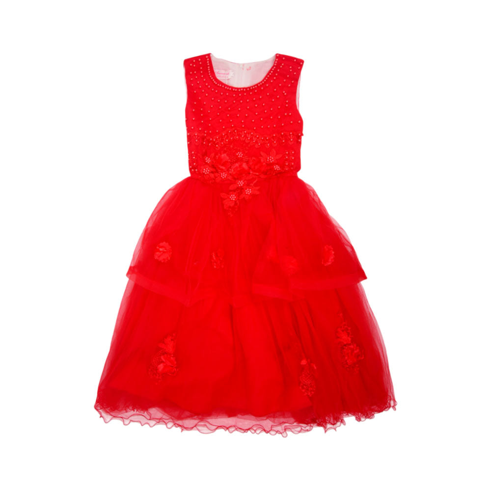 GIRLS S/L FANCY FROCK MZS-25 12-13 YEAR C017R M.G
