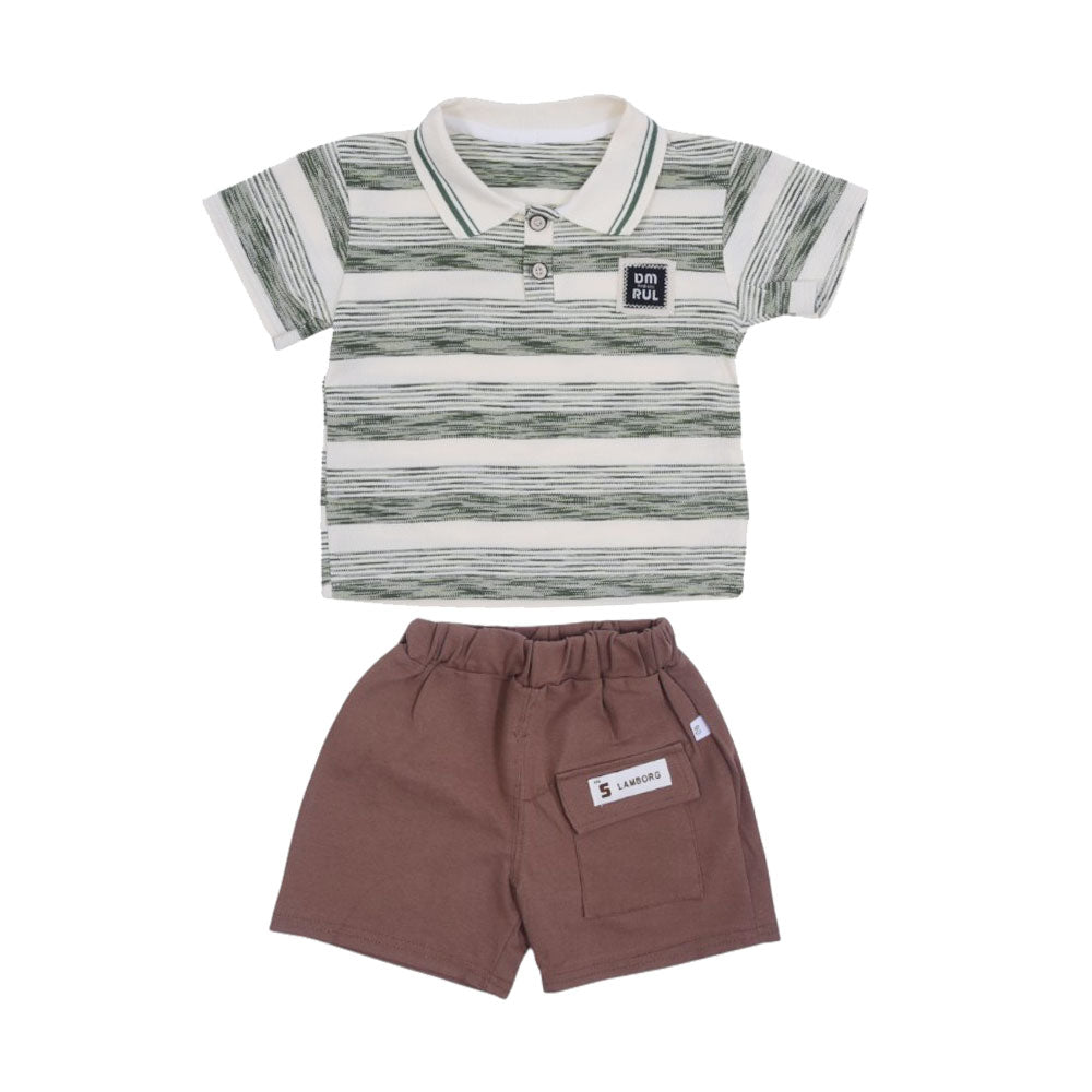 BOY S/S 2PC KNICKER SUIT MZS-25 12-18M BS-1 W/G