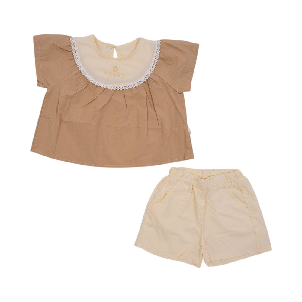 GIRLS S/S 2PC KNICKER SUIT MZS-25 12-18M GS-3 W/G