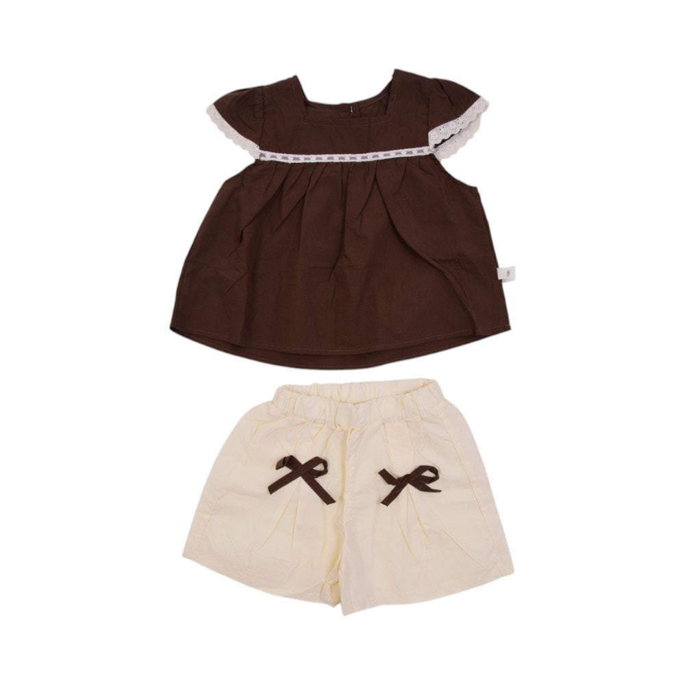 GIRLS CAP SLEEVE 2PC FROCK MZS-25 9-12M GS-5 W/G