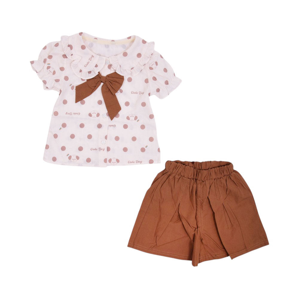 GIRLS S/S 2PC KNICKER SUIT MZS-25 12-18M GS-6 W/G