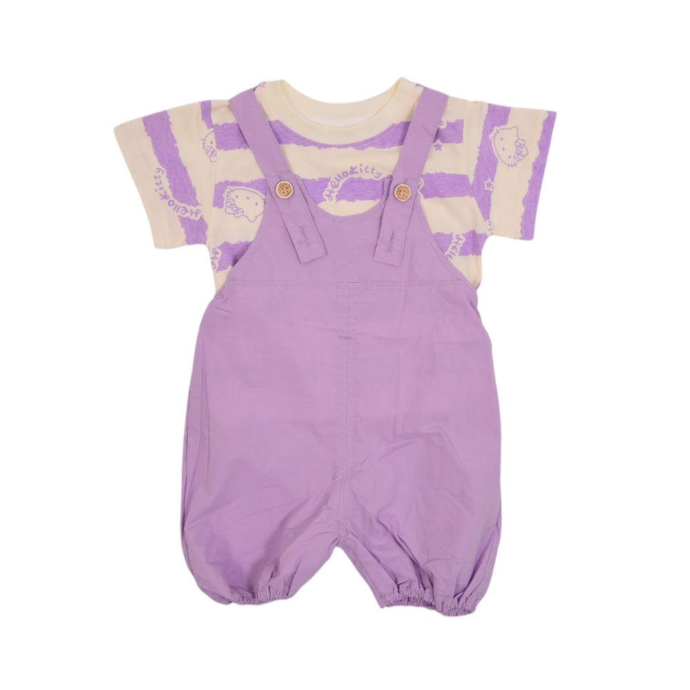 GIRLS S/S 2PC ROMPER MZS-25 9-12M GS-7 W/G