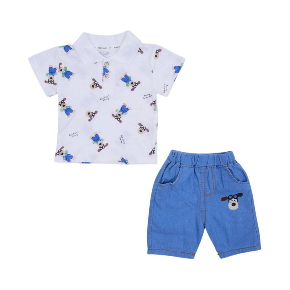 BOY S/S 2PC KNICKER SUIT MZS-25 9-12M SB-03 W/G