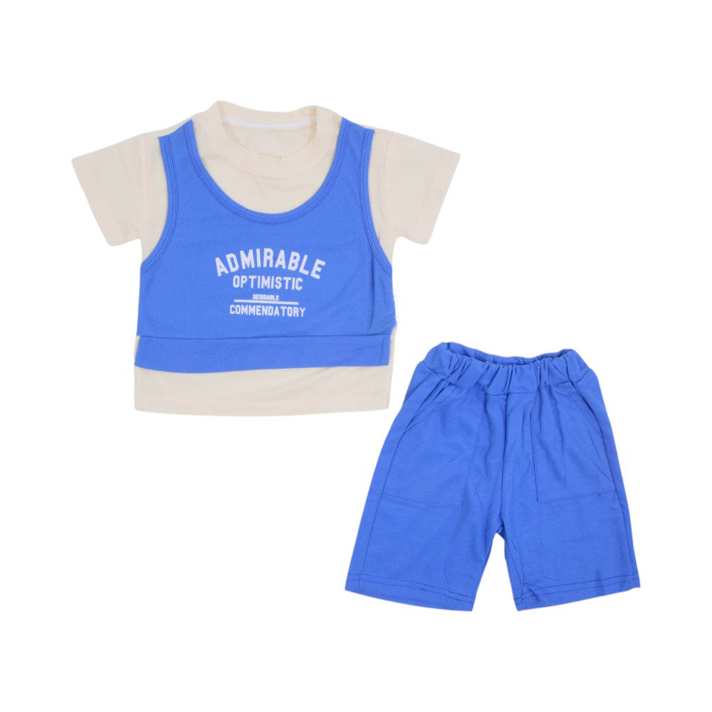 BOY S/S 2PC KNICKER SUIT MZS-25 12-18M 0109 W/G