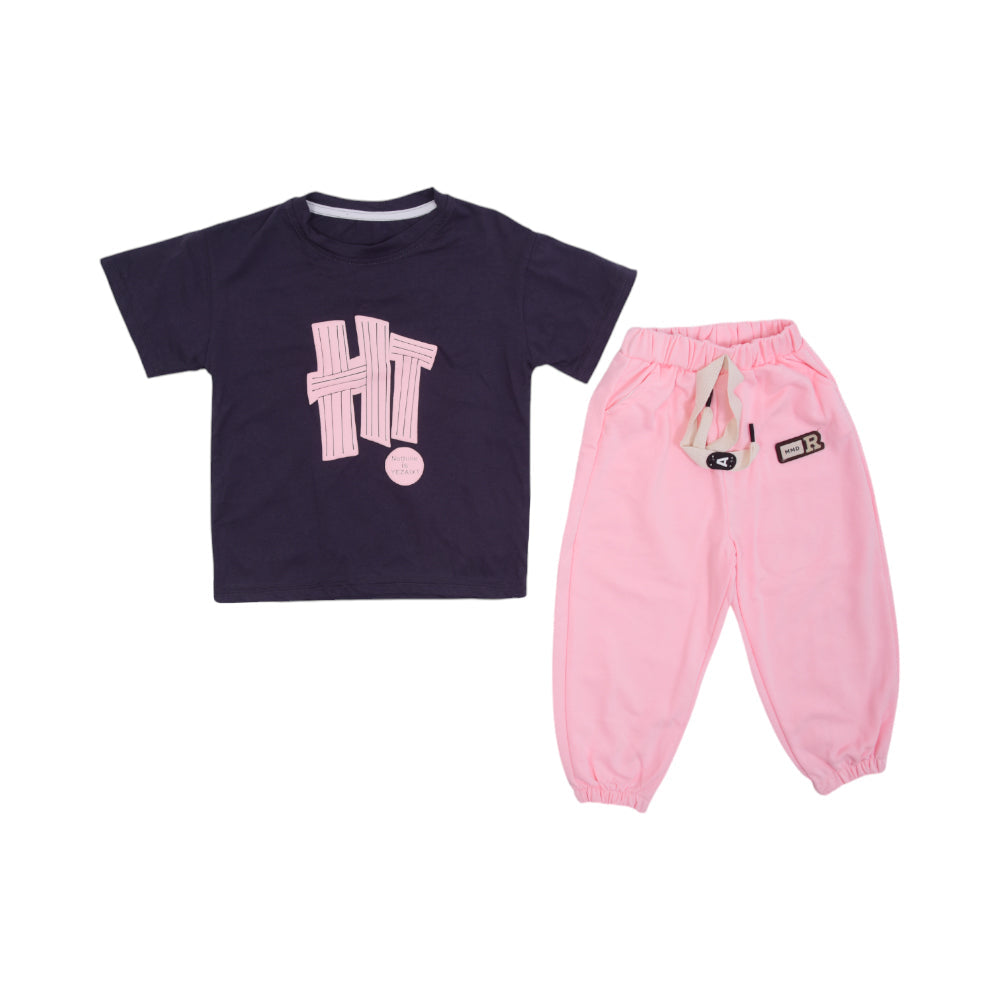 GIRLS S/S 2PC SUIT MZS-25 4-5 YEAR S-00014 W/G