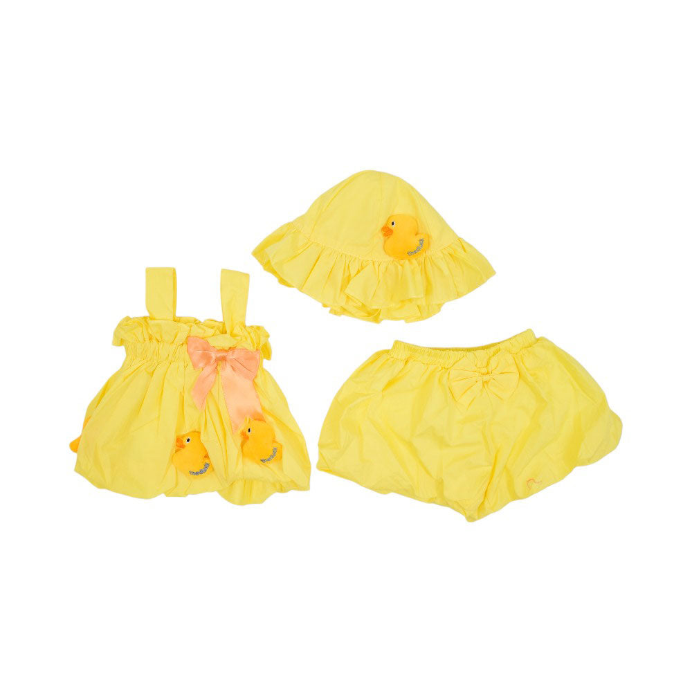 GIRLS S/S 3PC KNICKER SUIT MZS-25 6-9M NO7