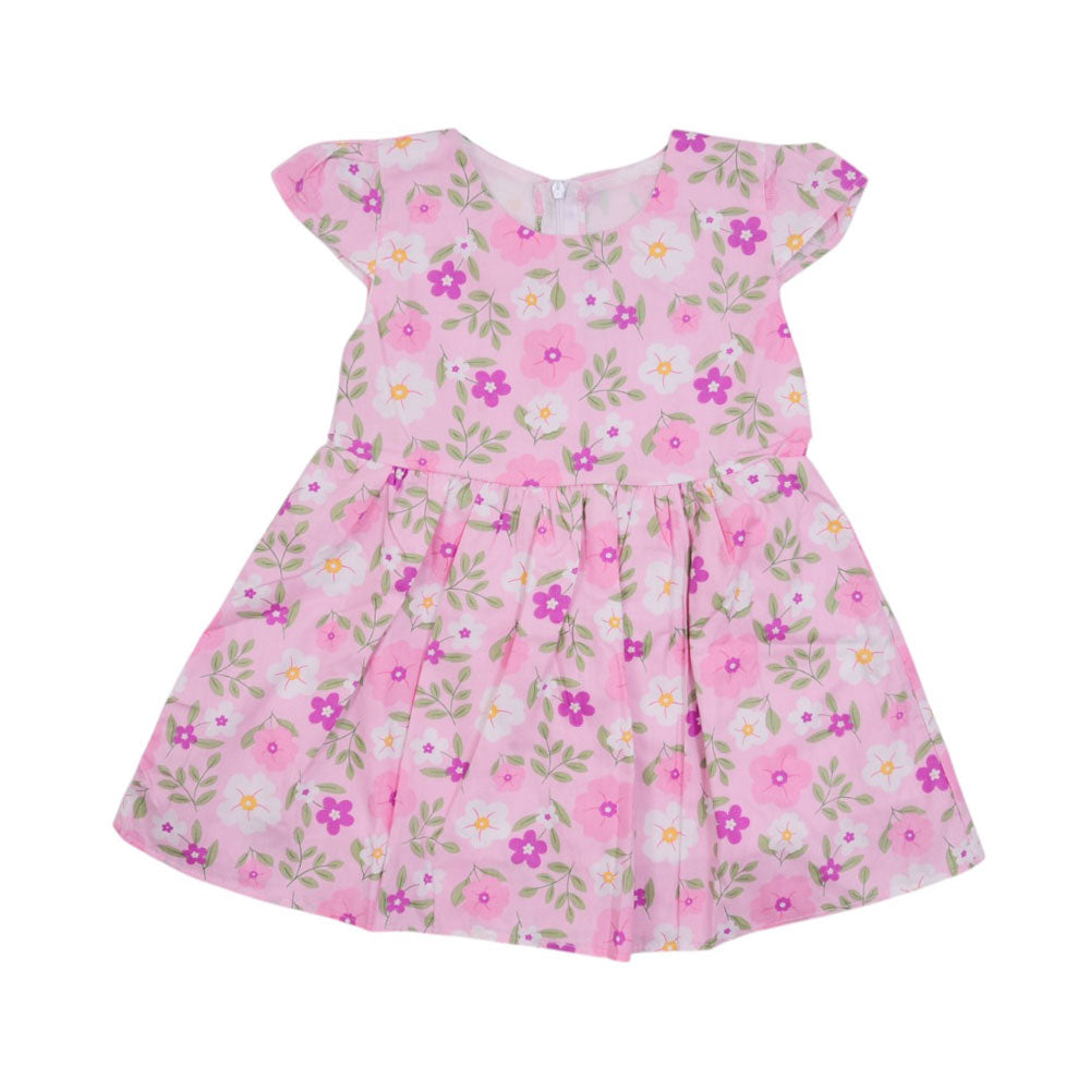 GIRLS CAP SLEEVE PRINTED FROCK MZS-25 2-3 YEAR NO12