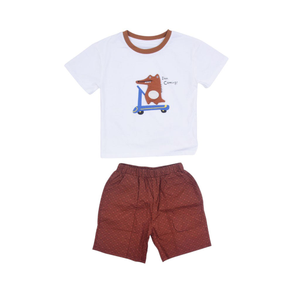BOYS S/S 2PC KNICKER SUIT MZS-25 3-4 YEAR 22475