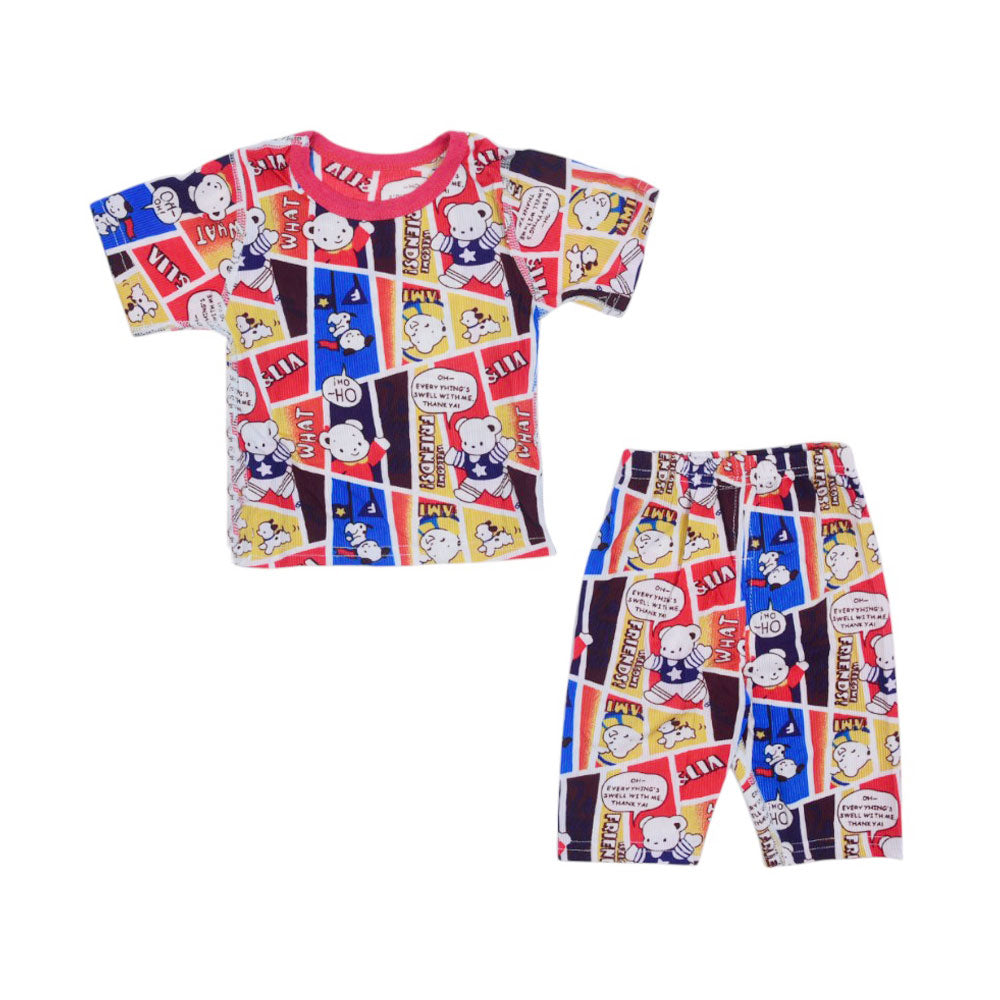 BOYS S/S 2PC KNICKER L/W MZS-25 3-6M IE013 W.G