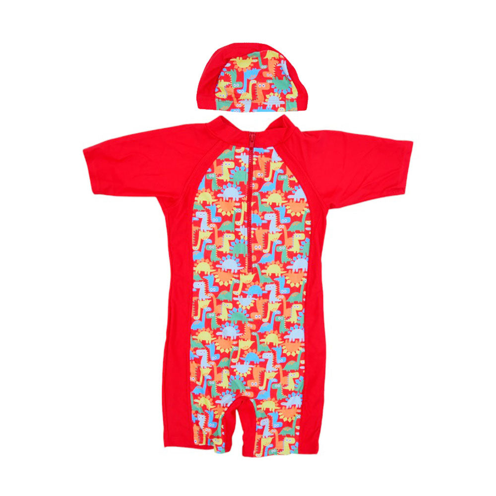 BOYS S/S 2PC SWIMMING COSTUME IR-25 5-6 YEAR F61608