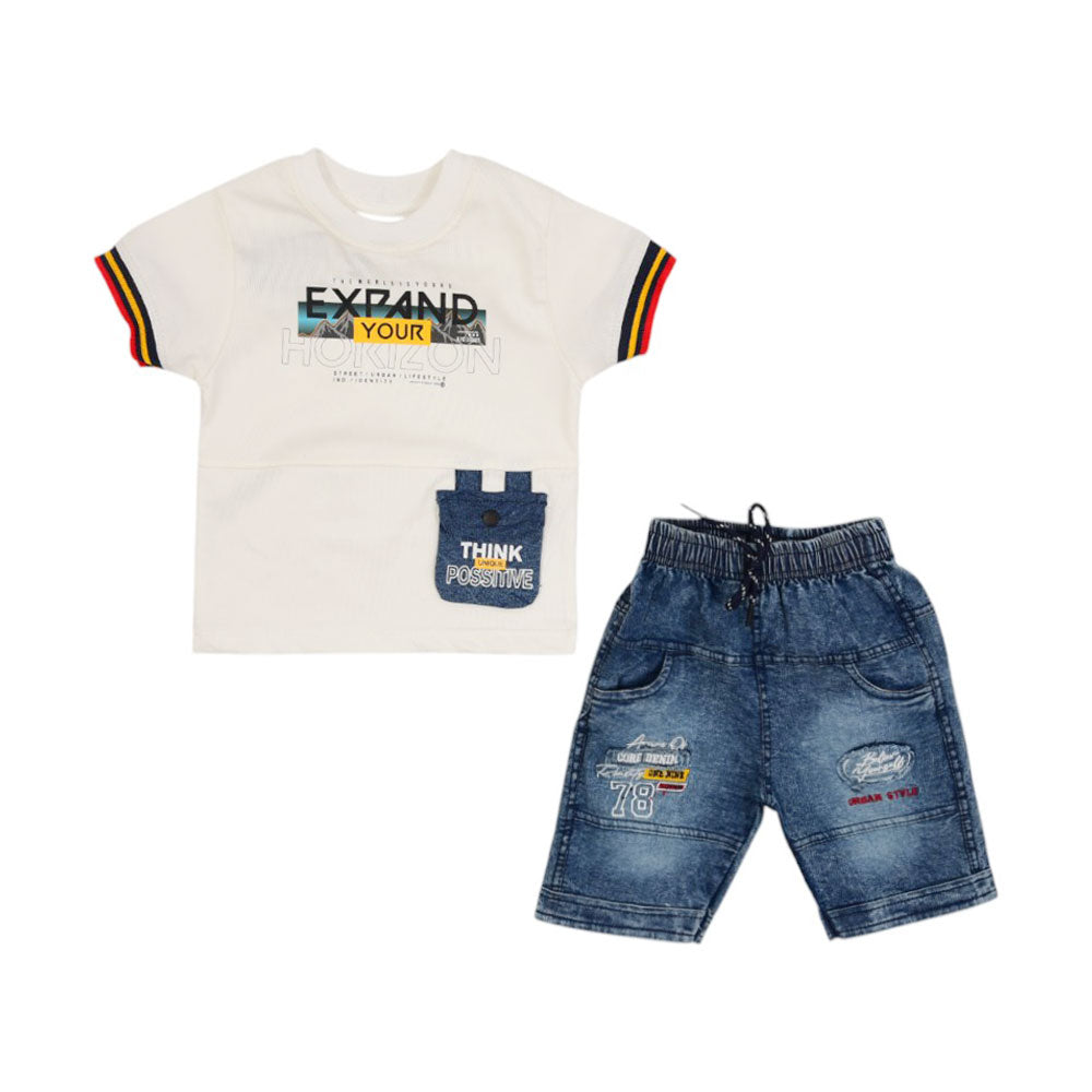 BOY S/S 2PC KNICKER SUIT Y/T MZS-25 12-18M 5020