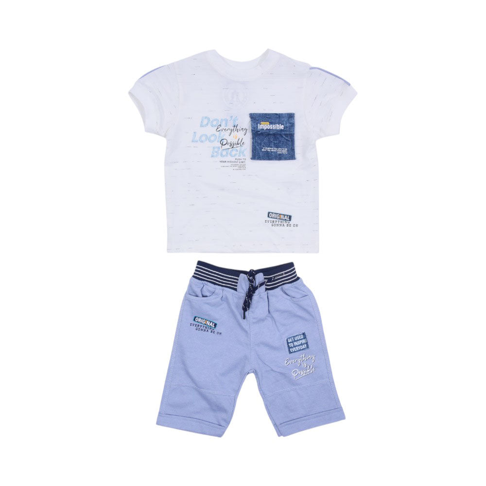 BOY S/S 2PC KNICKER SUIT Y/T MZS-25 18-24M 5052