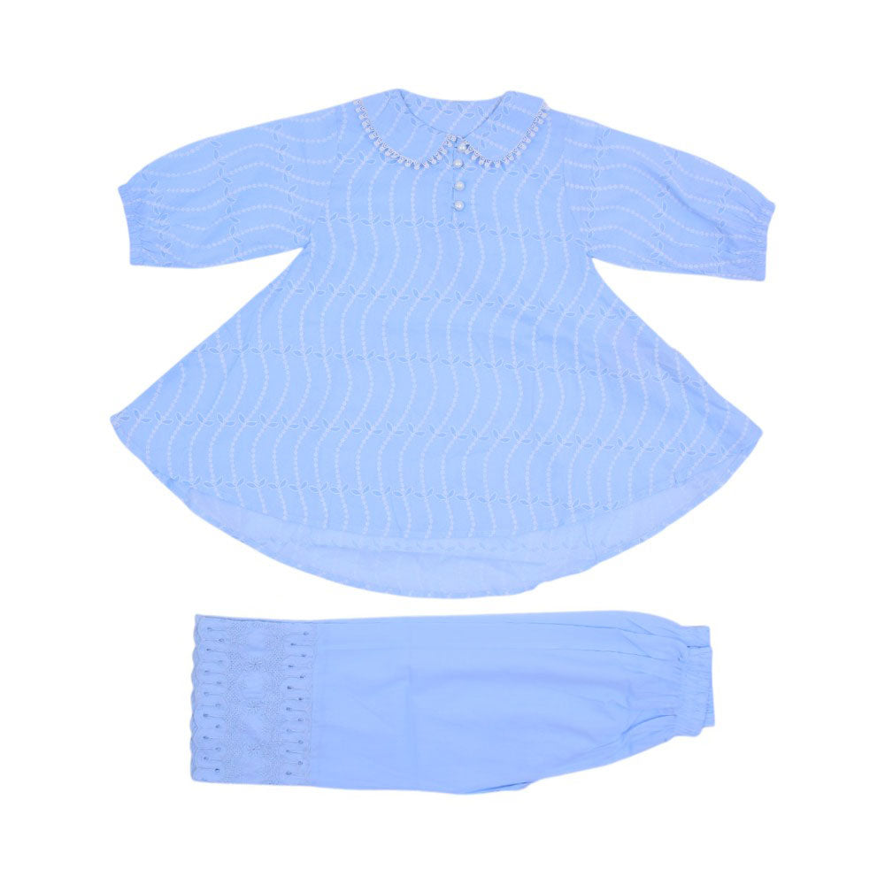 GIRLS S/S 2PC SHALWAR SUIT Y/T MZS-25 4-5 YEAR 3220