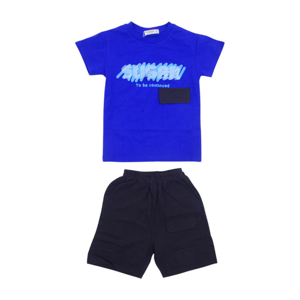 BOY S/S 2PC KNICKER SUIT Y/T MZS-25 3-4 YEAR 36