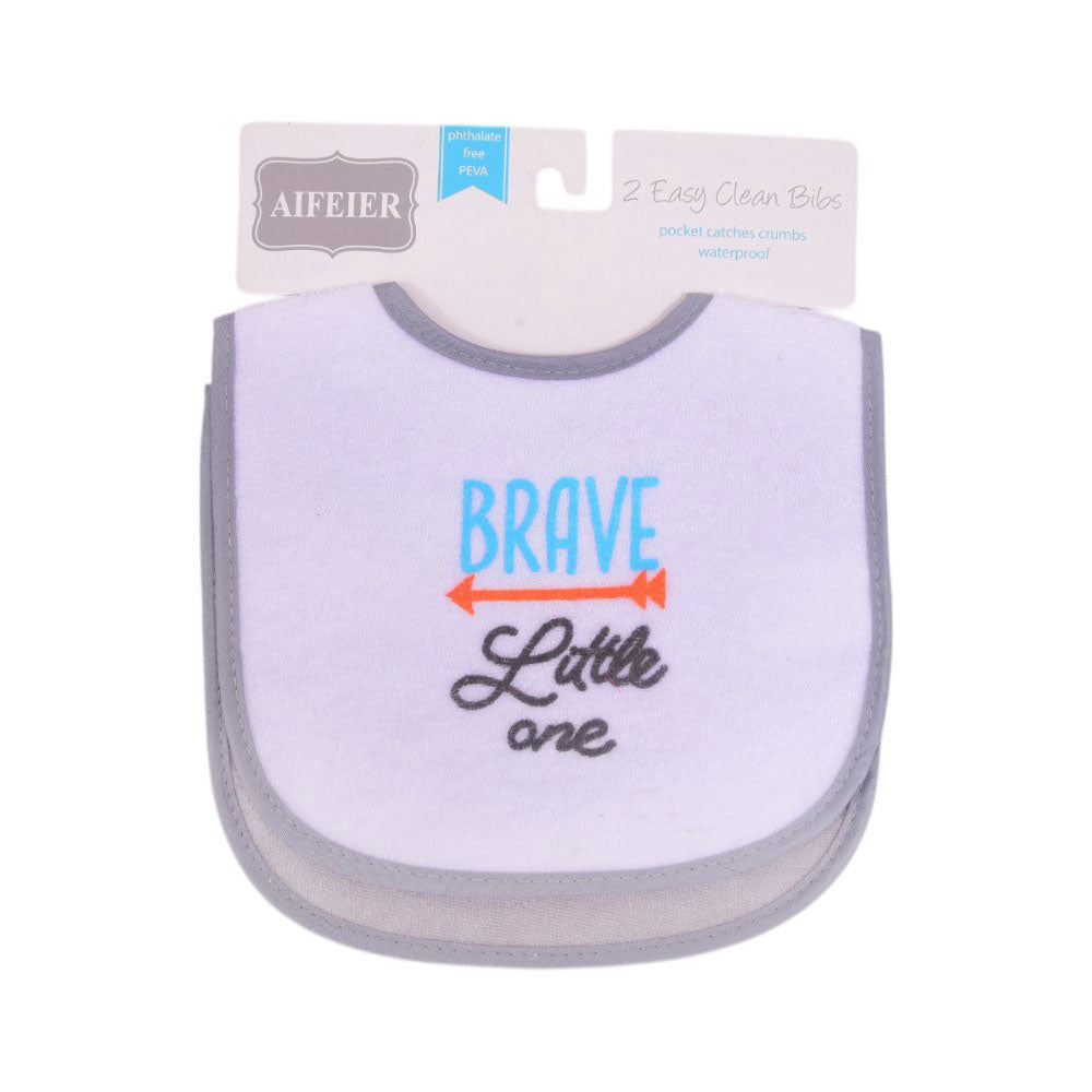 BABY BIBS 2PC BAG PLASTIC MZS-25 2319 Y/T