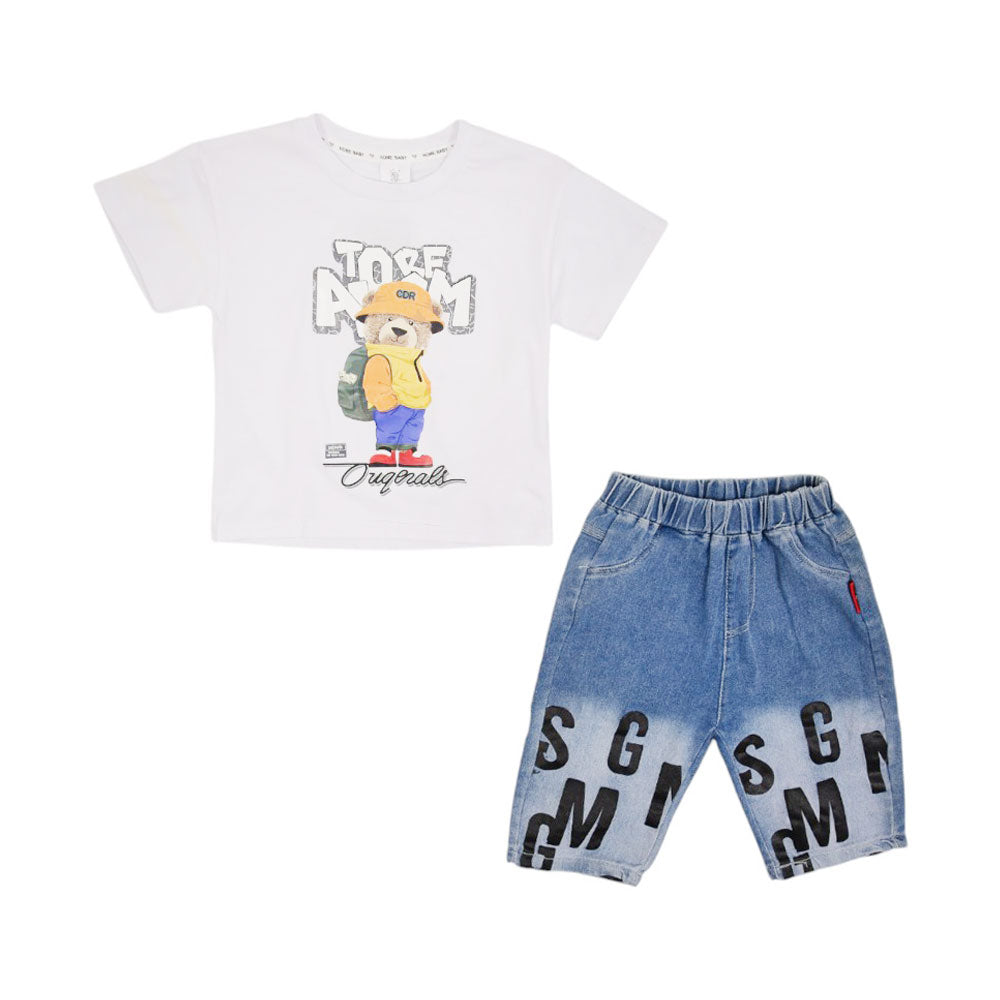BOY S/S 2PC KNICKER SUIT MZS-25 18-24M 88886 AL/B