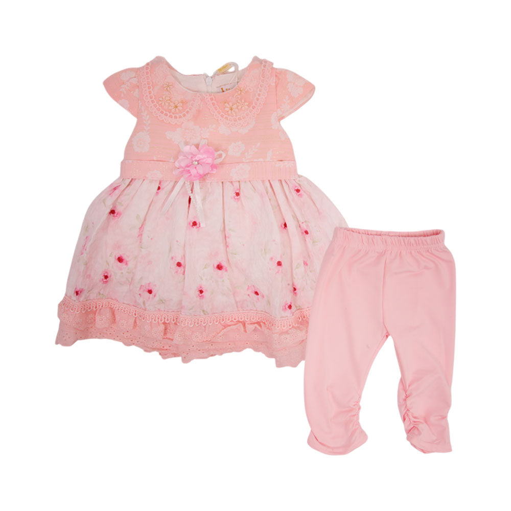 GIRLS S/S 2PC FROCK NZS-25 6-9 M 024