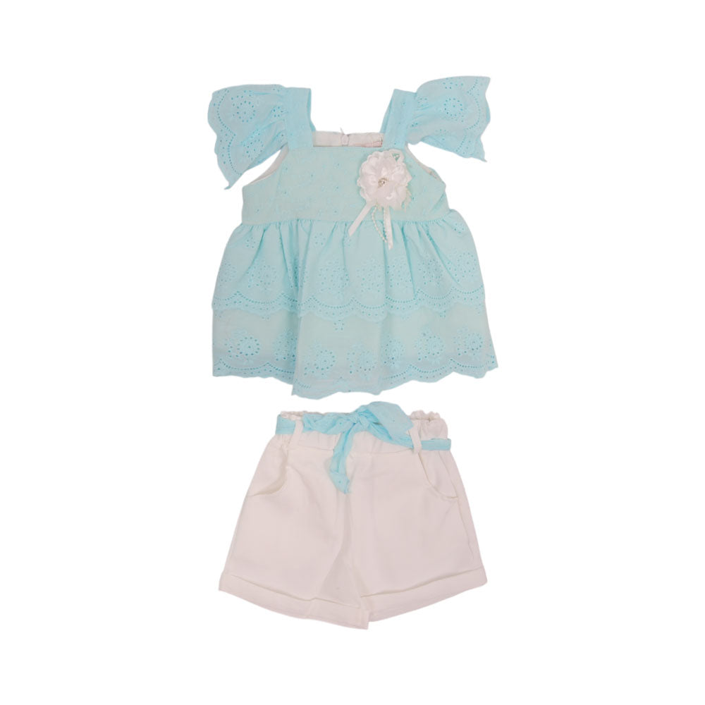 GIRLS CAP/SLV 2PC KNICKER SUIT NZS-25 6-9M 12002 A.G