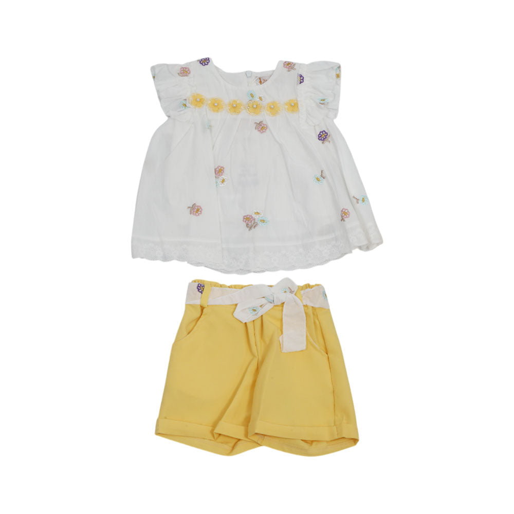 GIRLS CAP/SLV 2PC KNICKER SUIT NZS-25 9-12M 12004 A.G