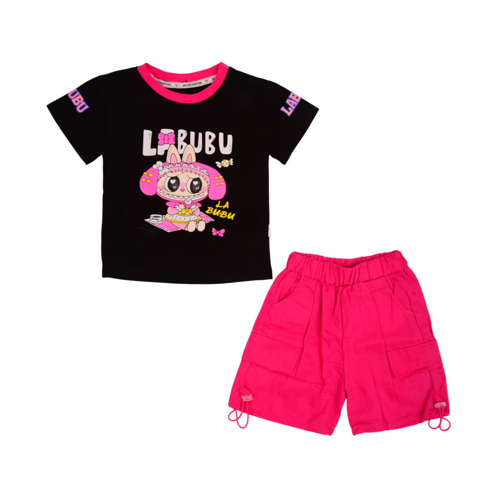 GIRLS S/S 2PC KNICKER SUIT LABUBU KIDS NZS-25 9-12M D-7 A.G