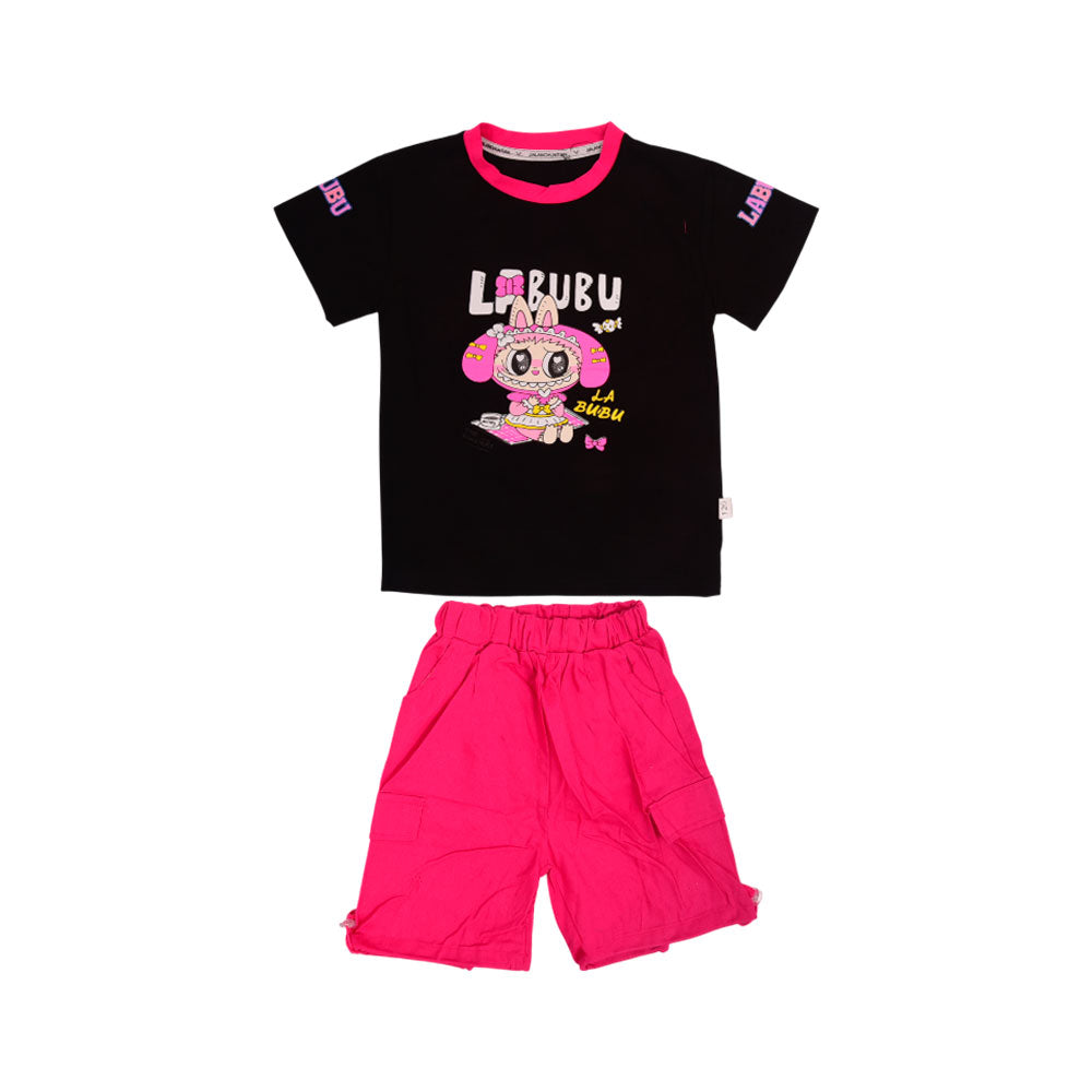 GIRLS S/S 2PC KNICKER SUIT LABUBU KIDS NZS-25 3-4 YEAR D-7 A