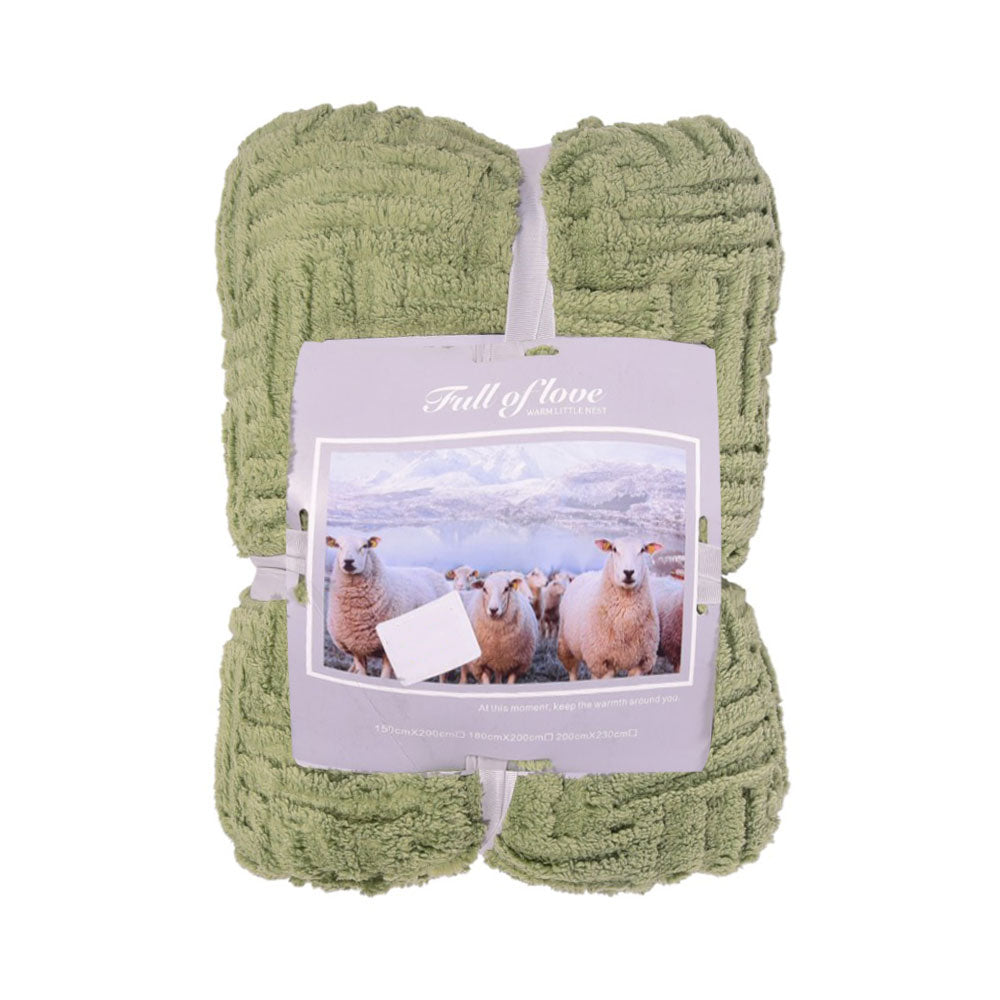 FLEECE BLANKET IR LIGHT-GREEN 62301-4