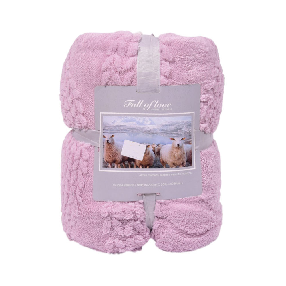FLEECE BLANKET IR LIGHT-PURPLE 62301-5