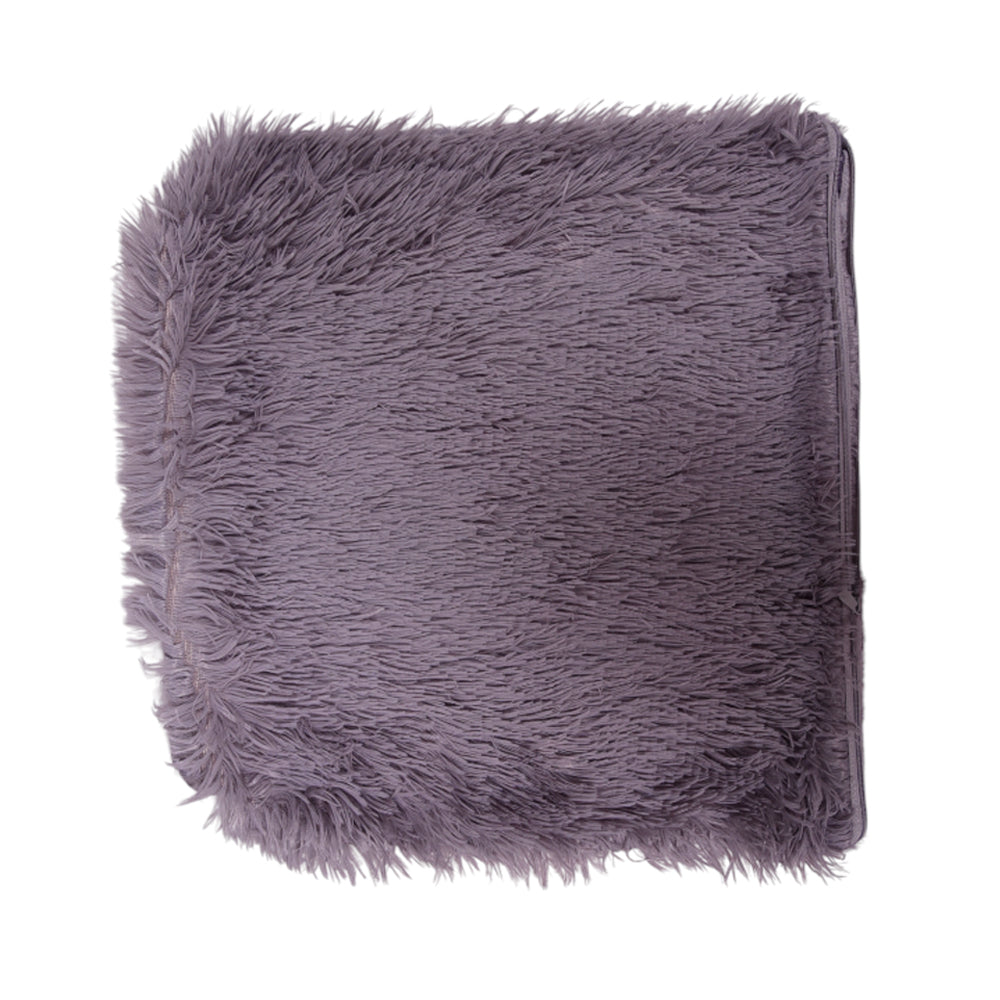 THE CUSHION COVER WOOL SHAGGY GREY-25
