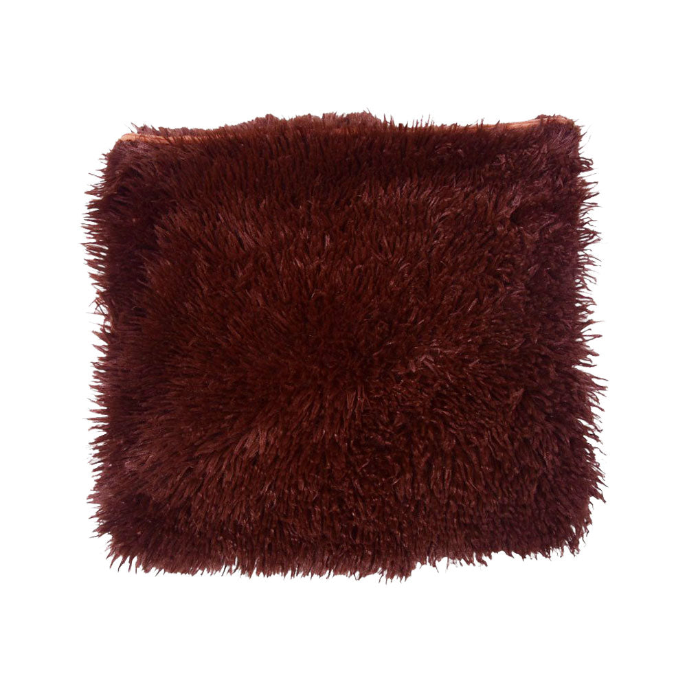 THE CUSHION COVER WOOL SHAGGY BROWN-25