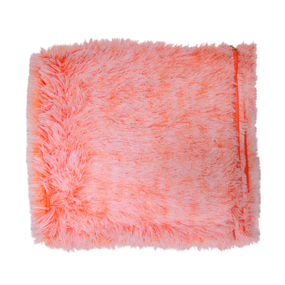THE CUSHION COVER WOOL SHAGGY 2 TONE ORANGE-25