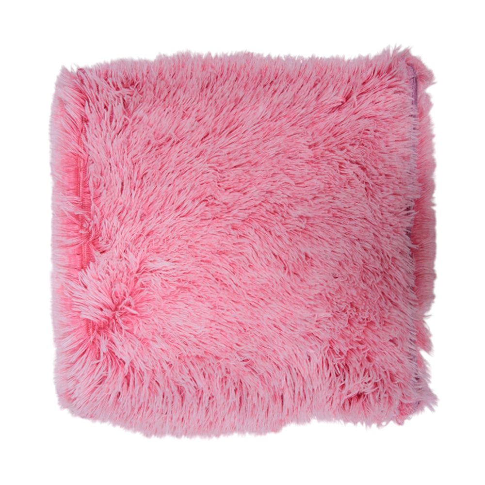 THE CUSHION COVER WOOL SHAGGY 2 TONE TEA PINK-25