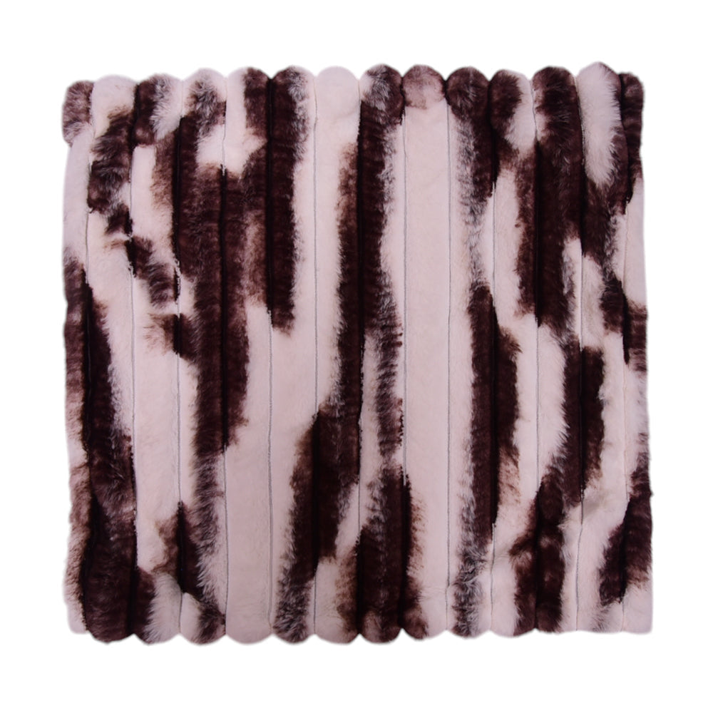 THE CUSHION COVER FAUX FUR TIE N DYE BROWN WHITE-25