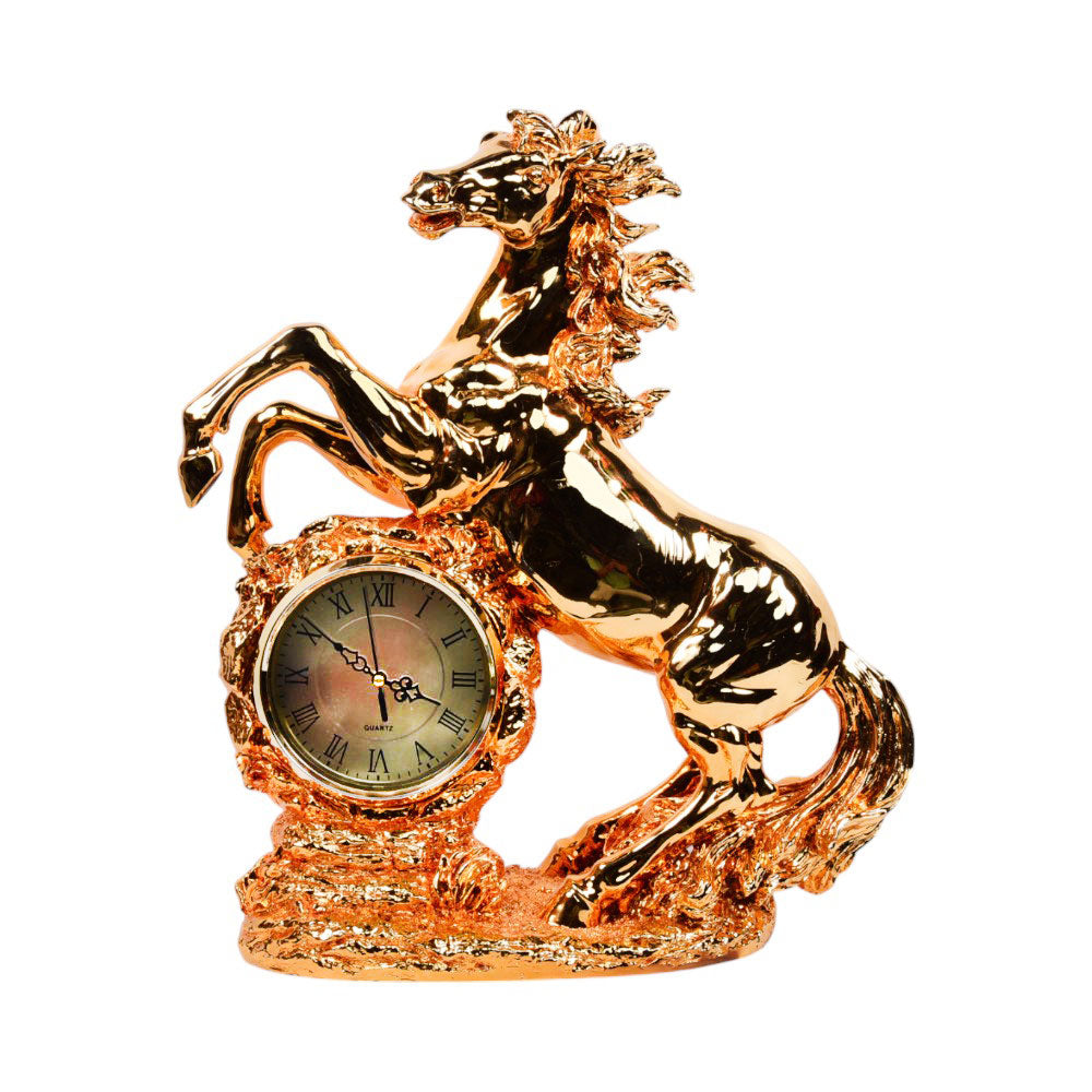 HORSE W-CLOCK GOLDEN 1123-7B