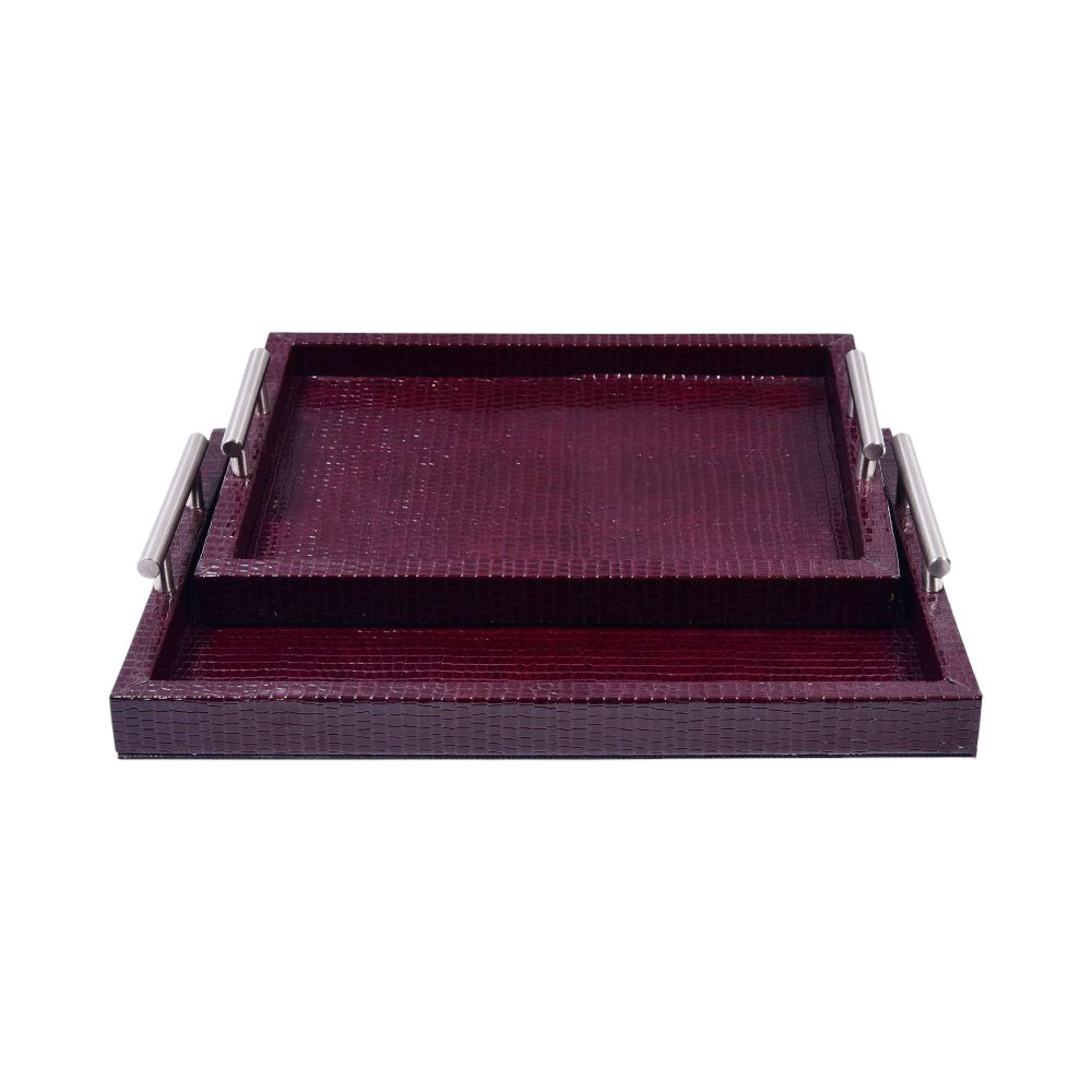 TRAY SET 2PC LEATHER LS-05