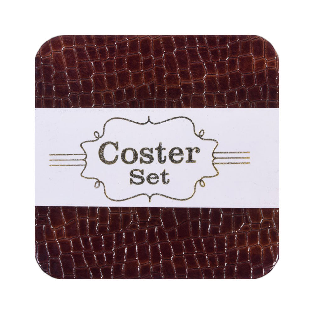 COASTER SET LEATHER SHINE LS-09