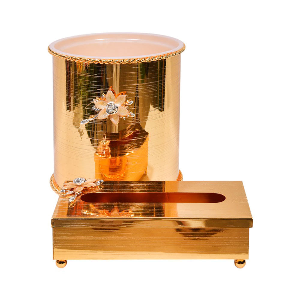DUSTBIN & TISSUE BOX GOLDEN 104J26642
