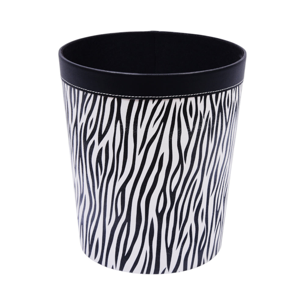 DUSTBIN LEATHER ZEBRA
