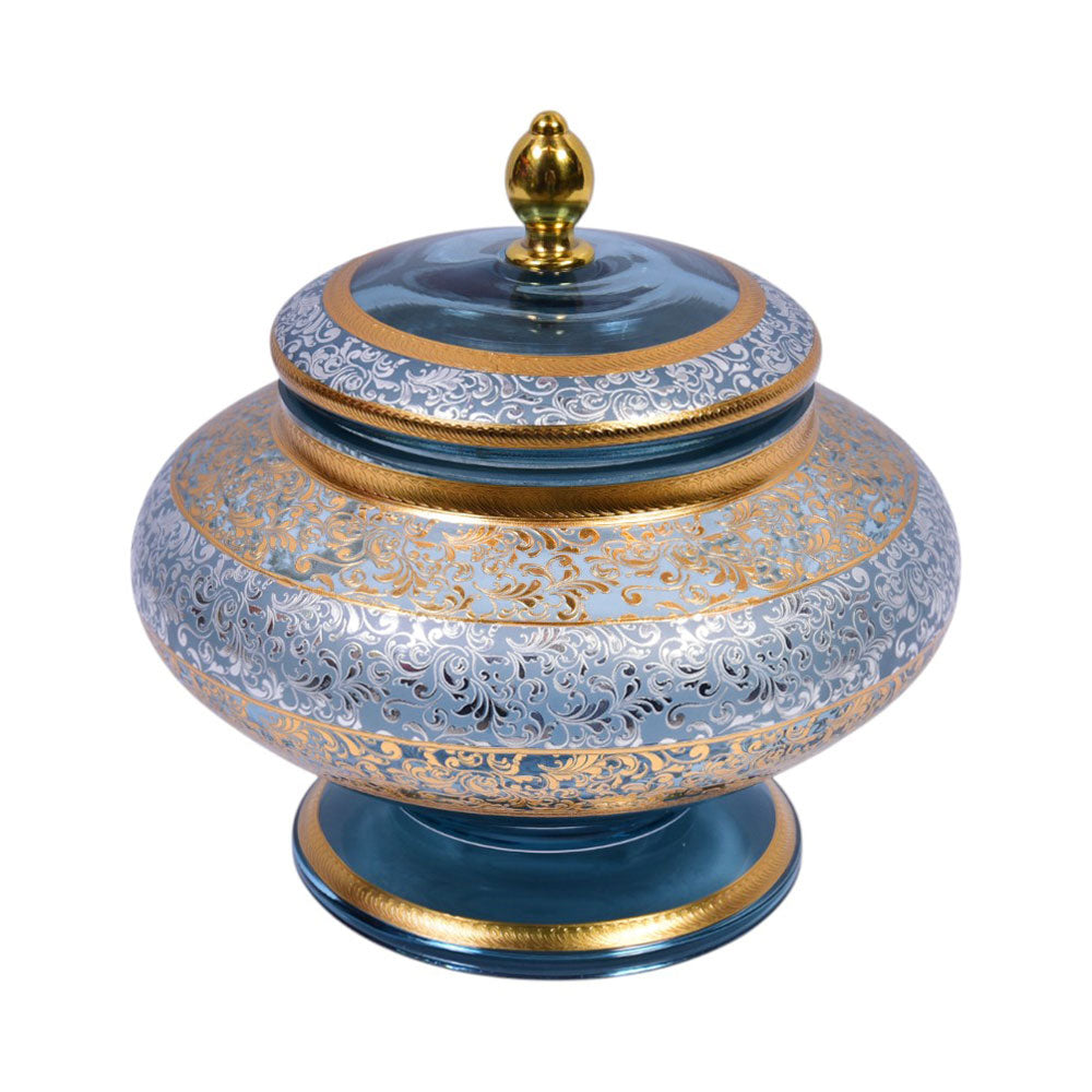 BOWL CANDY CRYSTAL BRASS IR MS-A235 JSLT033-567-3