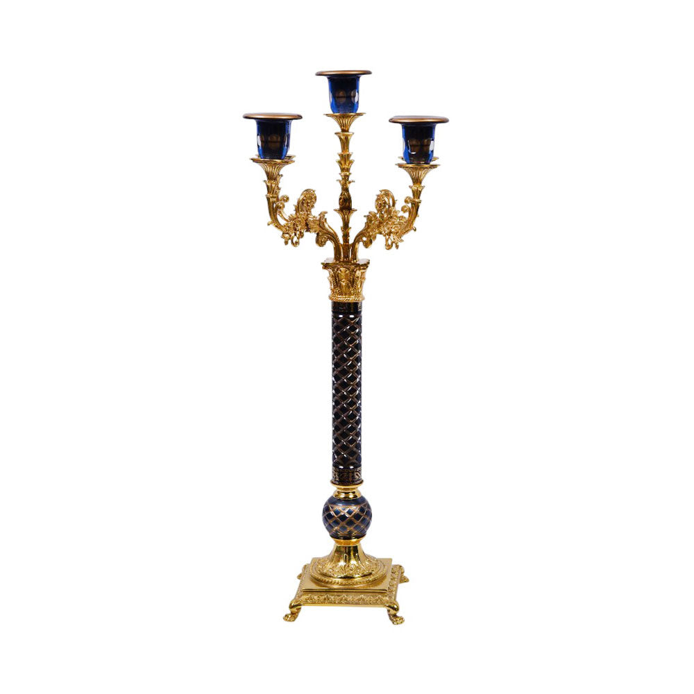 CANDLE STAND CRYSTAL BRASS IR H-C53-6040 PCT-N102-10-CH050