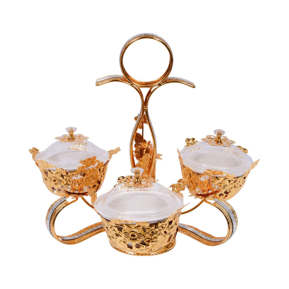 DRYFRUIT DISH GOLDEN IR HY8107-3