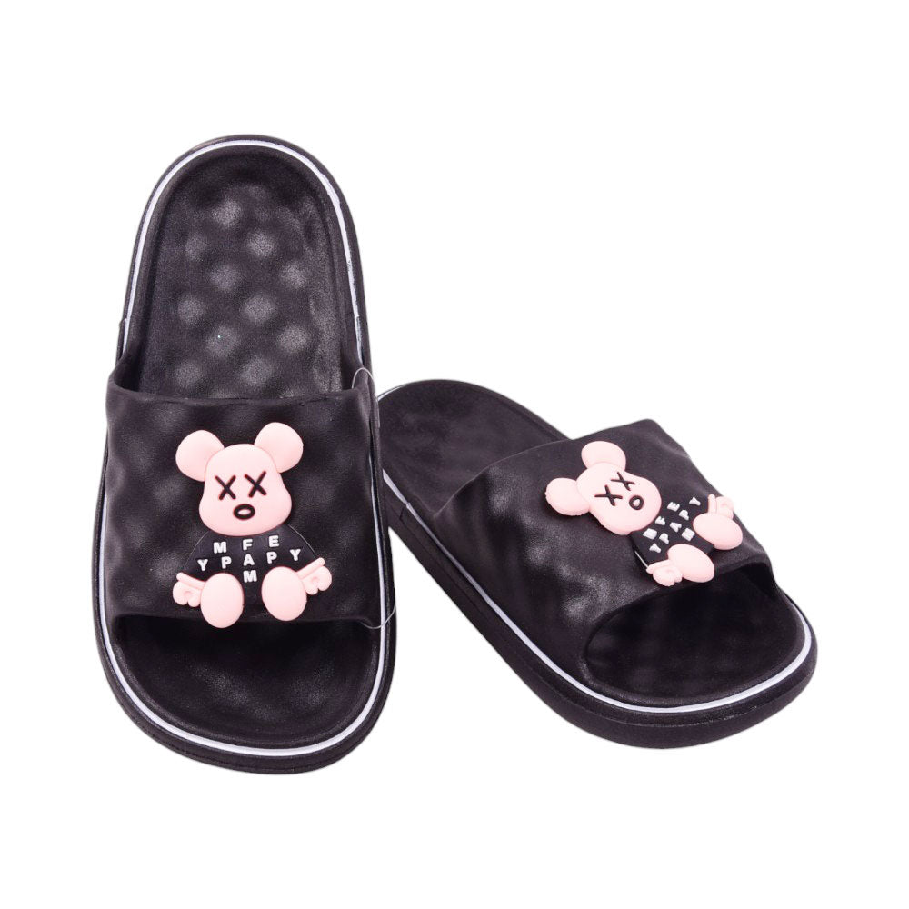 GIRLS SLIPPER IR 32-37 BLACK PVC-213+3