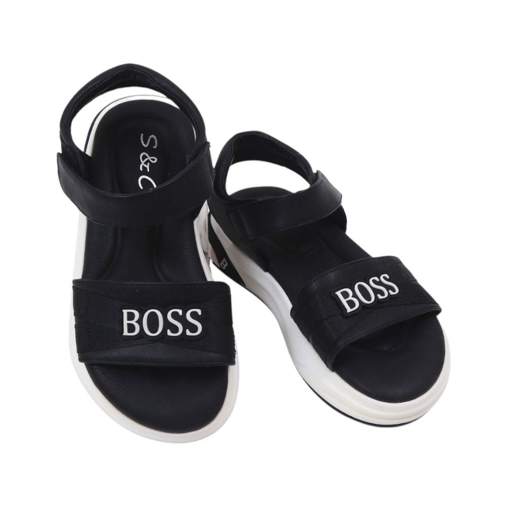 BOYS SANDAL 26-31 BLACK H002