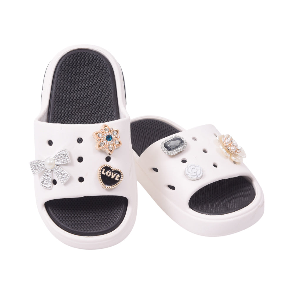 GIRLS SLIPPER IR 30-31 WHITE 1301-10 EVA