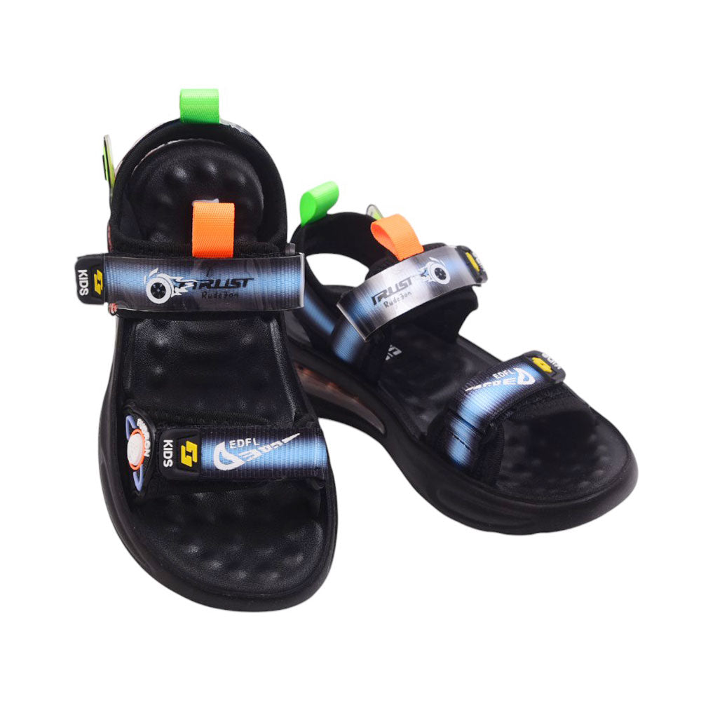 BOYS SANDAL 32 GREEN-BLACK B2401 32-37