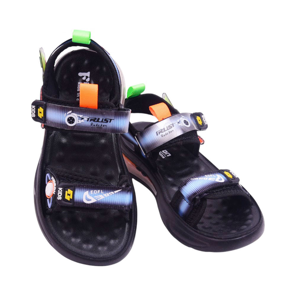 BOYS SANDAL 33 GREEN-BLACK B2401 32-37